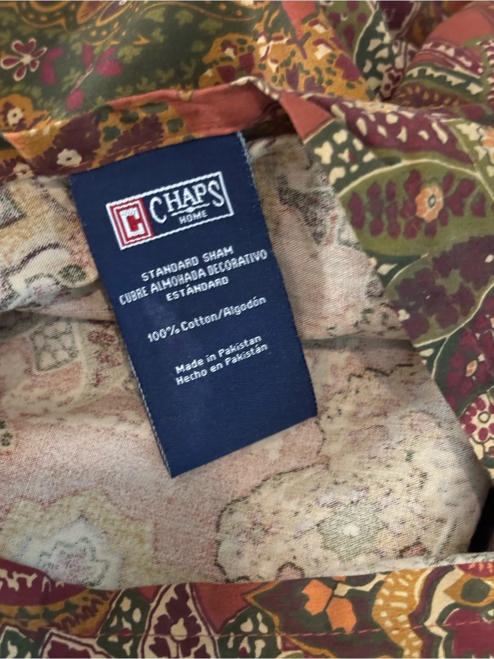 2 Chaps Ralph Lauren Chandler Paisley Pillow Shams Standard Rust Green Gold